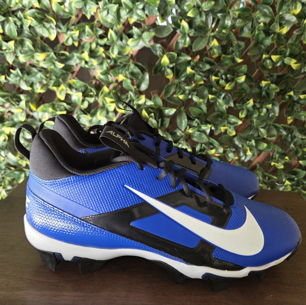 NWT Nike Alpha Menace 4 Shark Football Cleat Blue Black US Men Size 11.5 EU 45.5